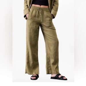 Athleta Green Wide Leg Pants